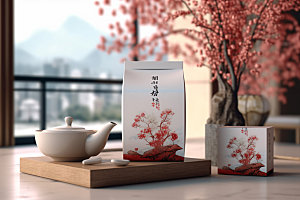 茶叶包装包装设计中式模型
