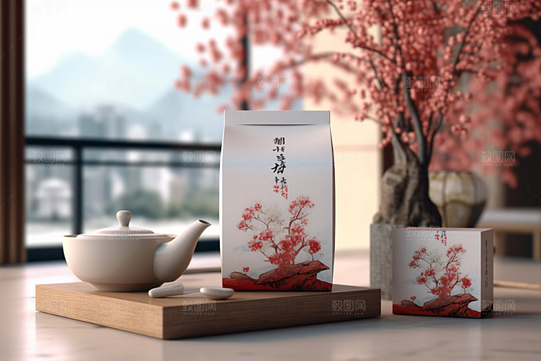 茶叶包装包装设计中式模型