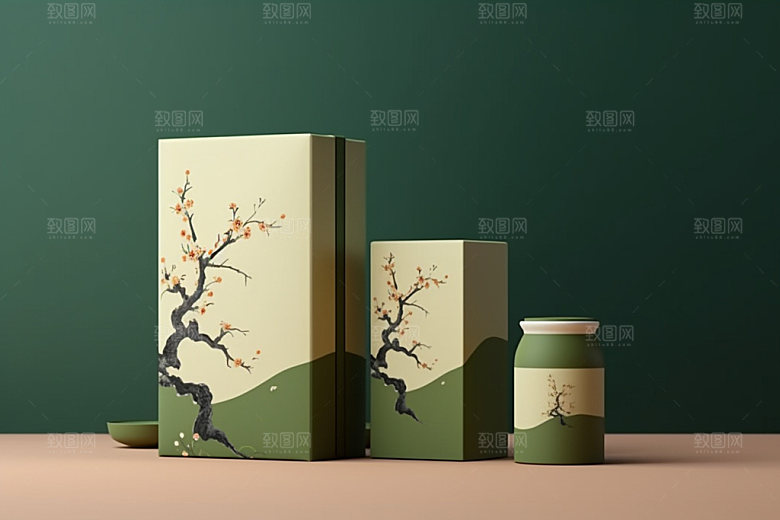 茶叶包装立体3D模型