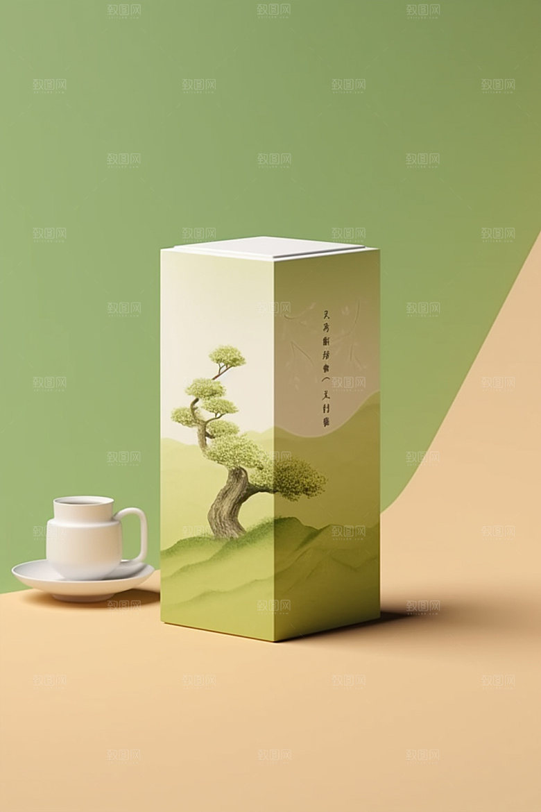 茶叶包装中国风中式模型