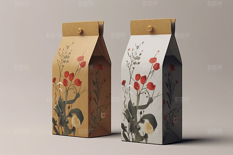 茶叶包装中国风立体模型