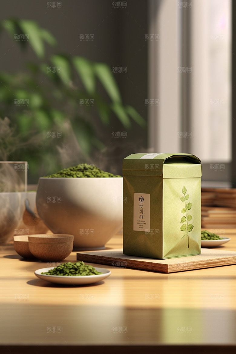 茶叶包装3D中式模型