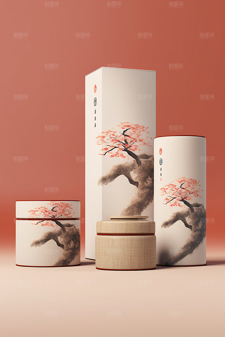茶叶包装立体3D模型