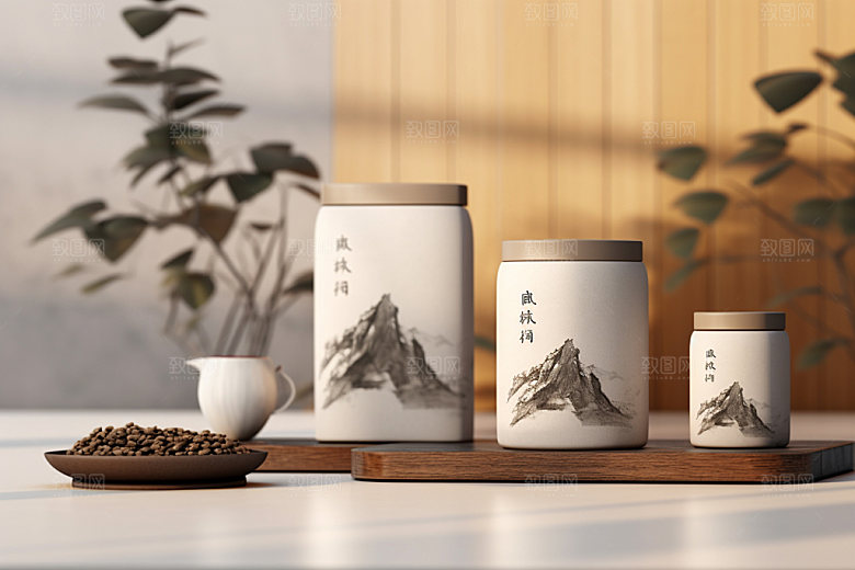 茶叶包装传统中国风模型