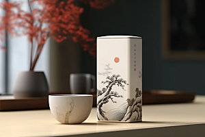 茶叶包装传统中式模型