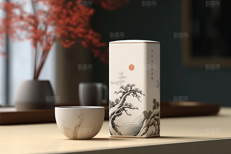 茶叶包装传统中式模型