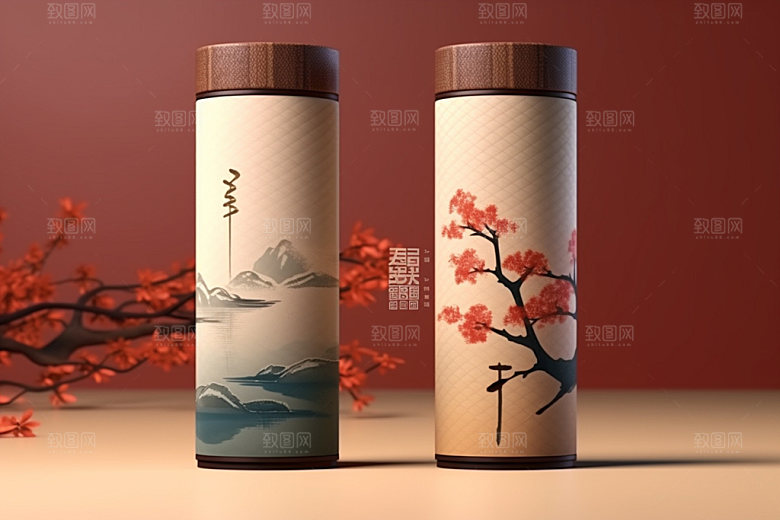 茶叶包装包装设计传统模型