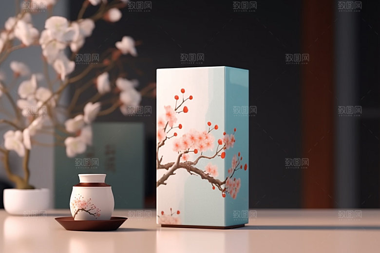 茶叶包装传统中国风模型
