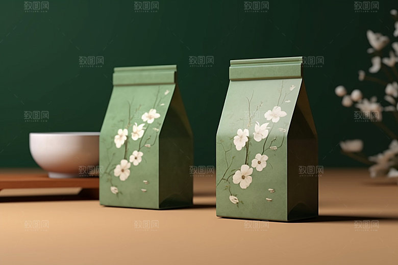 茶叶包装传统中式模型