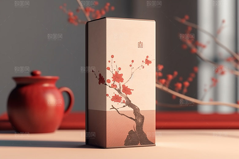 茶叶包装中国风包装设计模型
