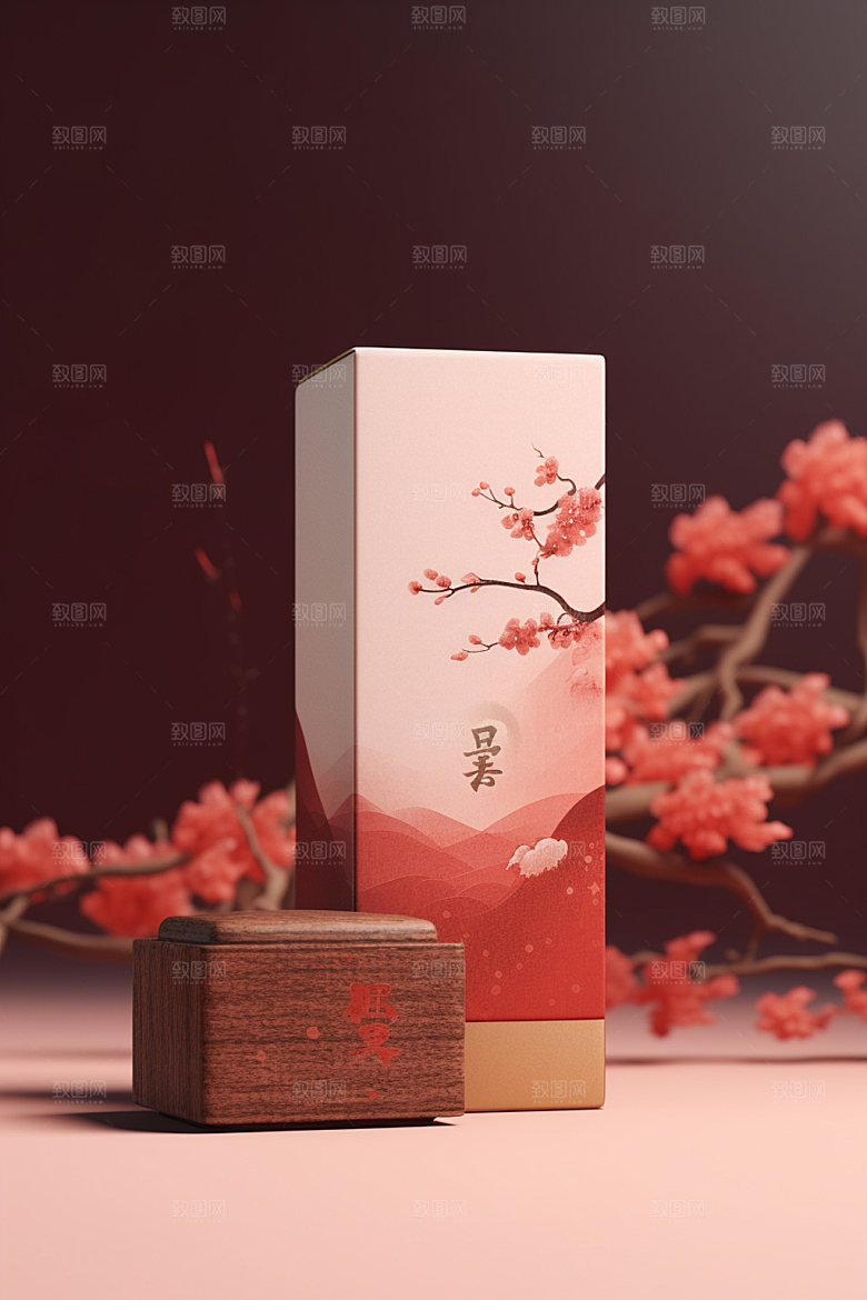 茶叶包装中国风中式模型