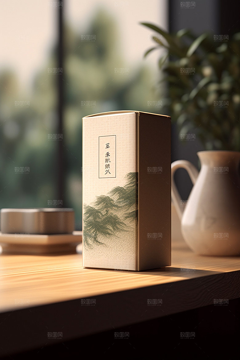 茶叶包装中国风传统模型