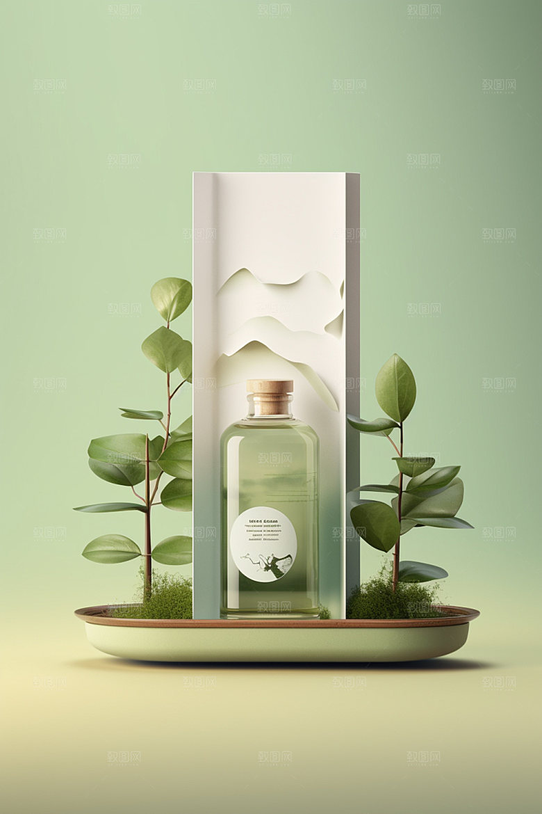 茶叶包装立体中式模型