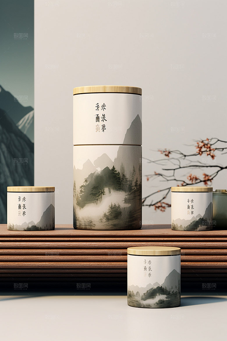 茶叶包装立体传统模型