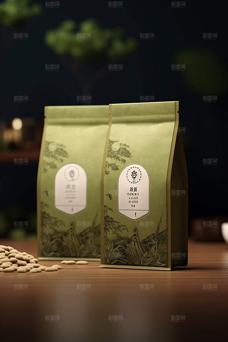 茶叶包装3D中国风模型