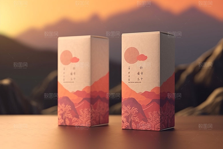 茶叶包装中式传统模型
