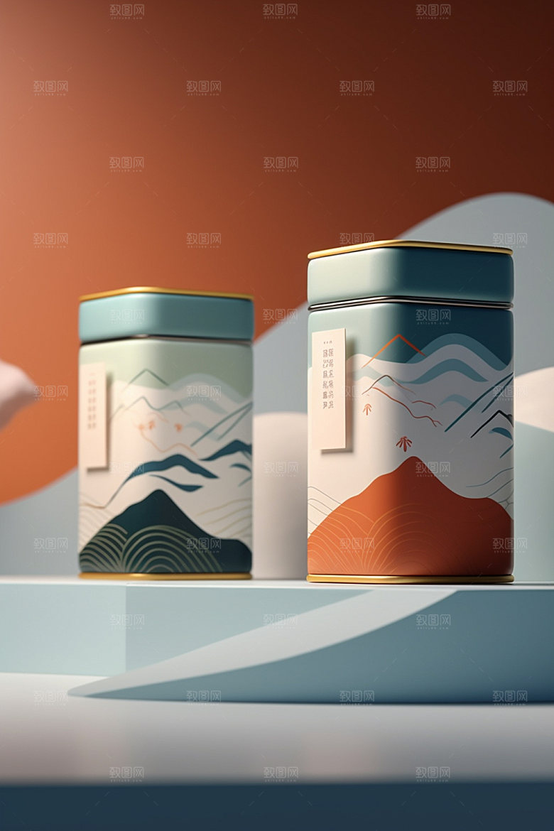 茶叶包装传统立体模型
