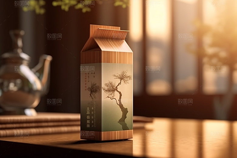 茶叶包装茶叶罐立体模型