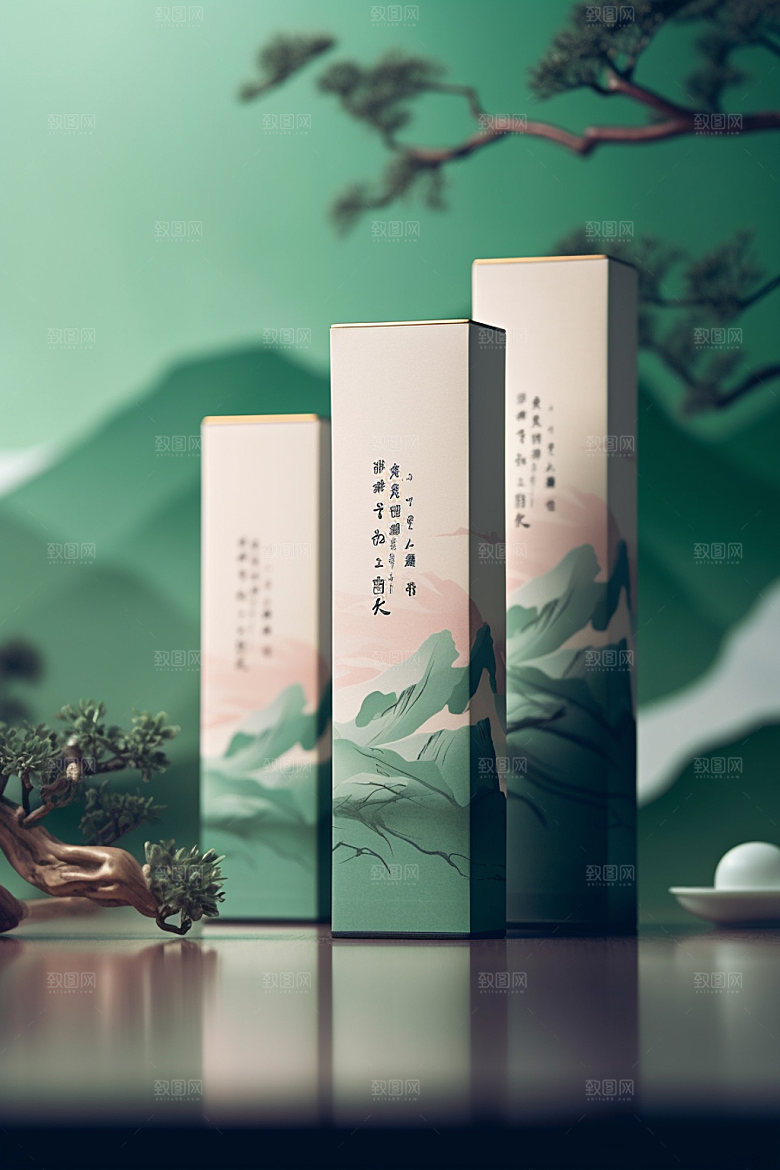 茶叶包装立体传统模型