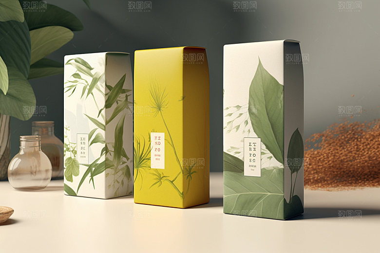 茶叶包装中国风立体模型