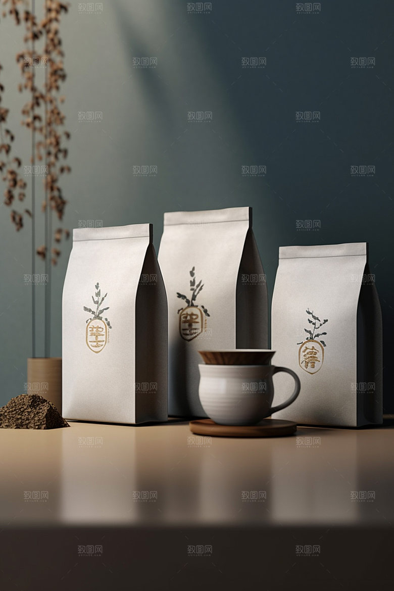 茶叶包装中国风立体模型