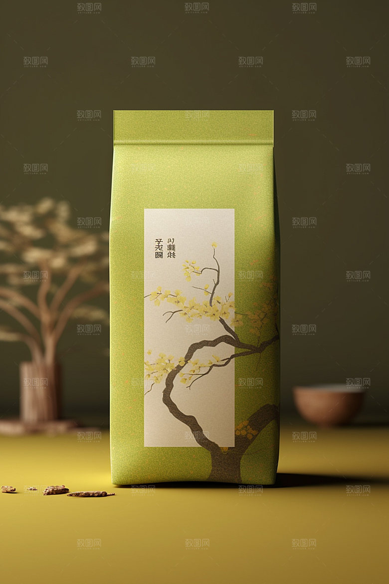 茶叶包装3D中式模型