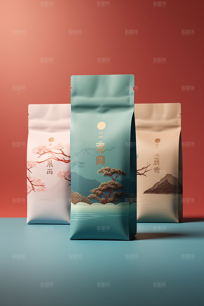 茶叶包装3D传统模型