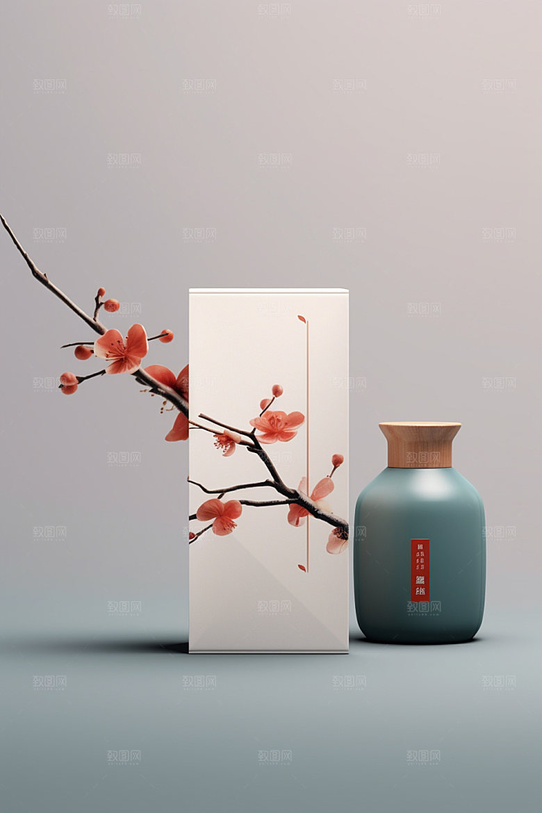 茶叶包装包装设计中国风模型