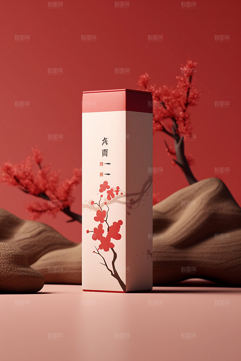 茶叶包装中式立体模型