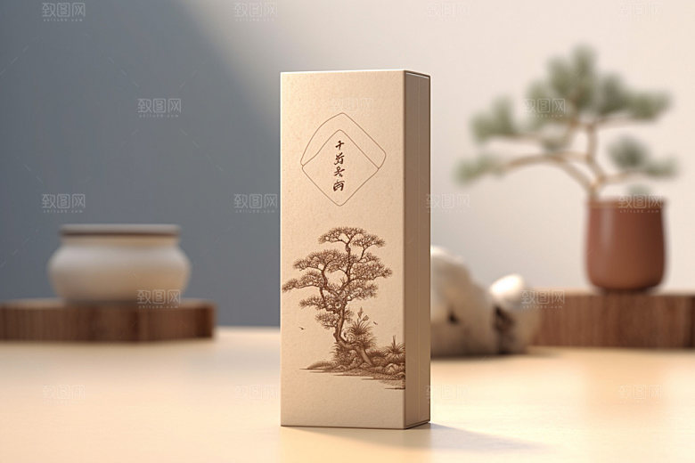 茶叶包装中式3D模型