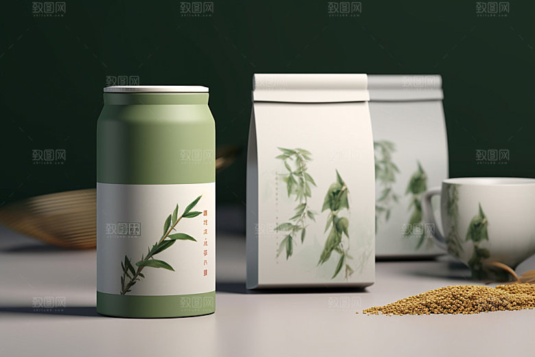 茶叶包装传统中国风模型