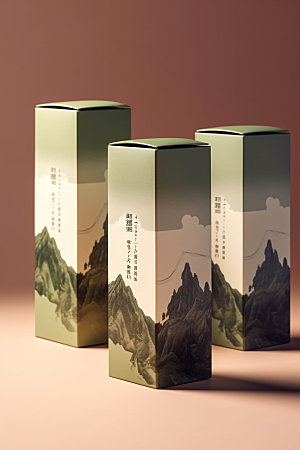 茶叶包装3D中国风模型