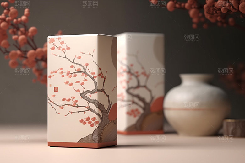 茶叶包装立体茶叶罐模型