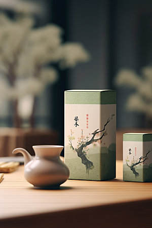 茶叶包装3D中国风模型