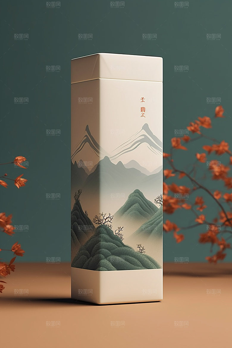 茶叶包装中式中国风模型