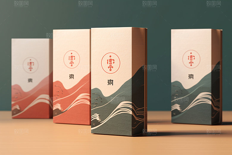 茶叶包装中国风立体模型