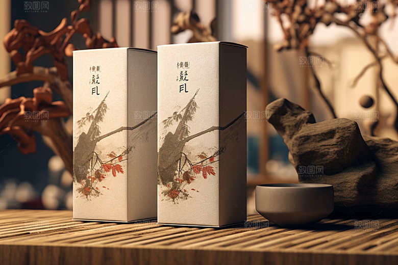 茶叶包装3D中国风模型