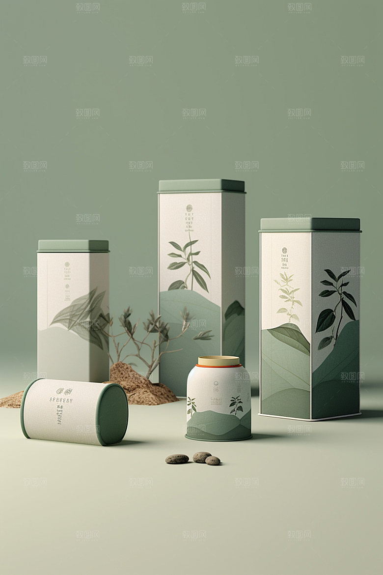 茶叶包装3D茶叶罐模型