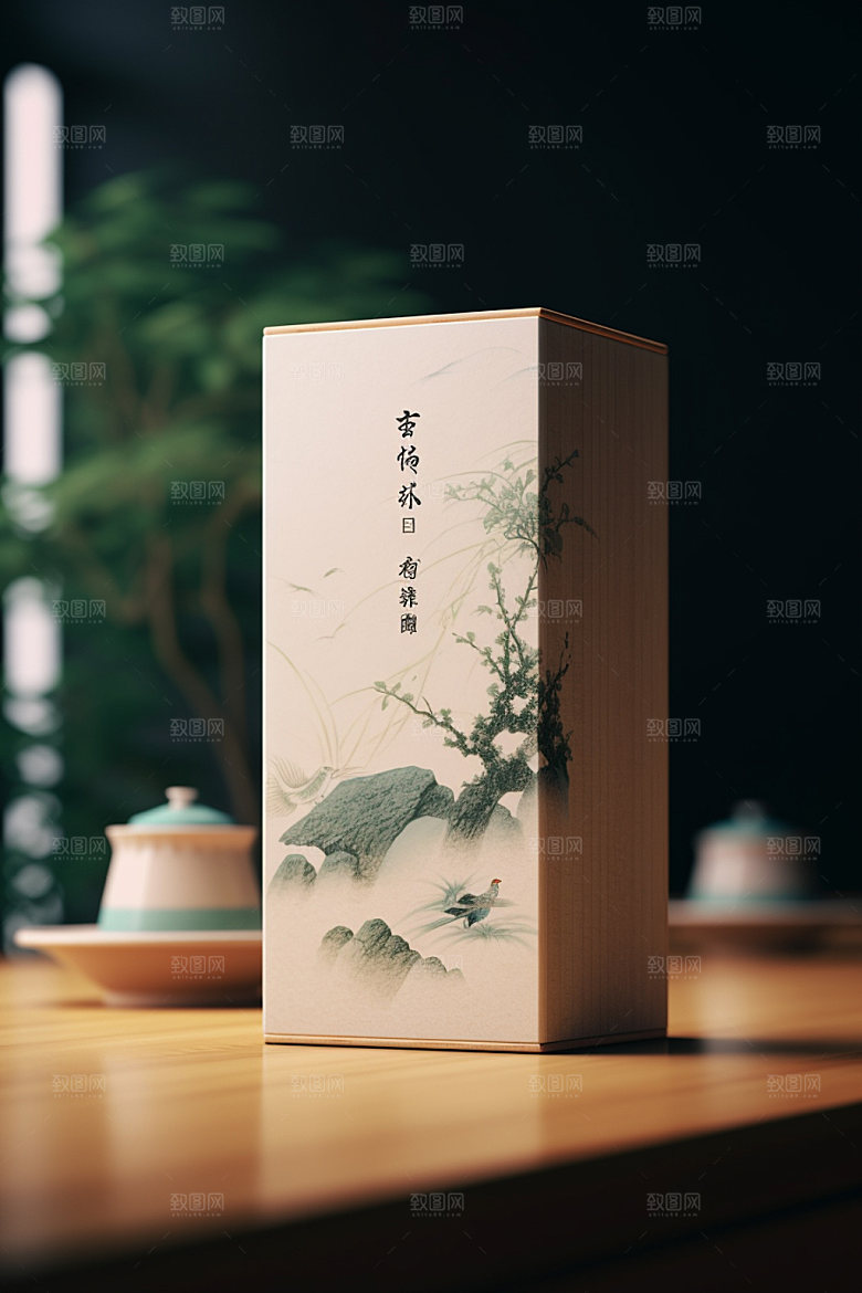 茶叶包装立体传统模型