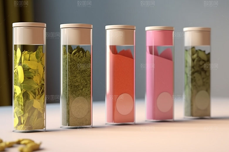 茶叶包装中国风茶叶罐模型