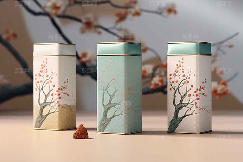茶叶包装传统3D模型