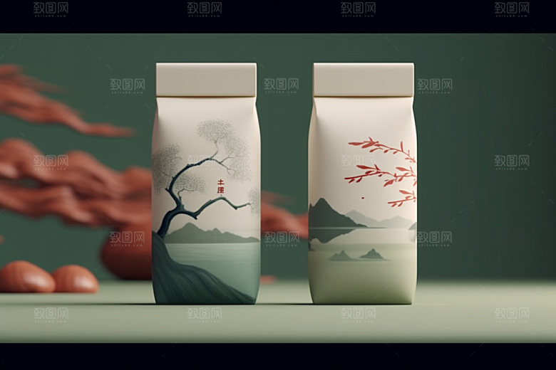 茶叶包装茶叶罐立体模型