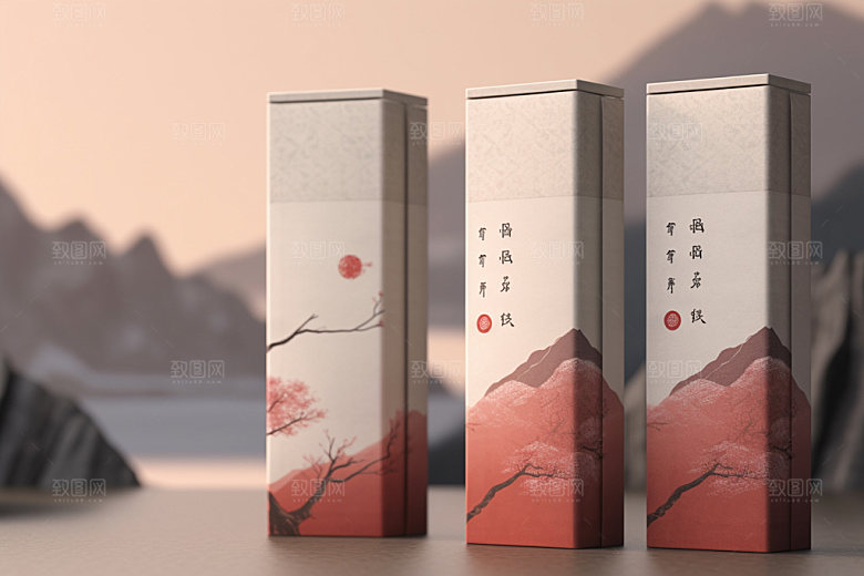 茶叶包装中国风包装设计模型