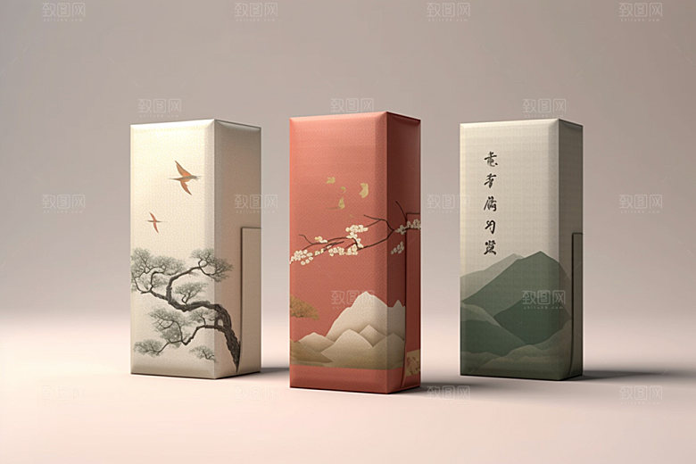 茶叶包装中国风3D模型