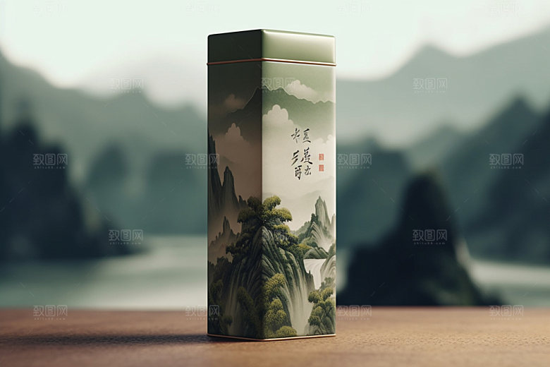 茶叶包装中国风3D模型