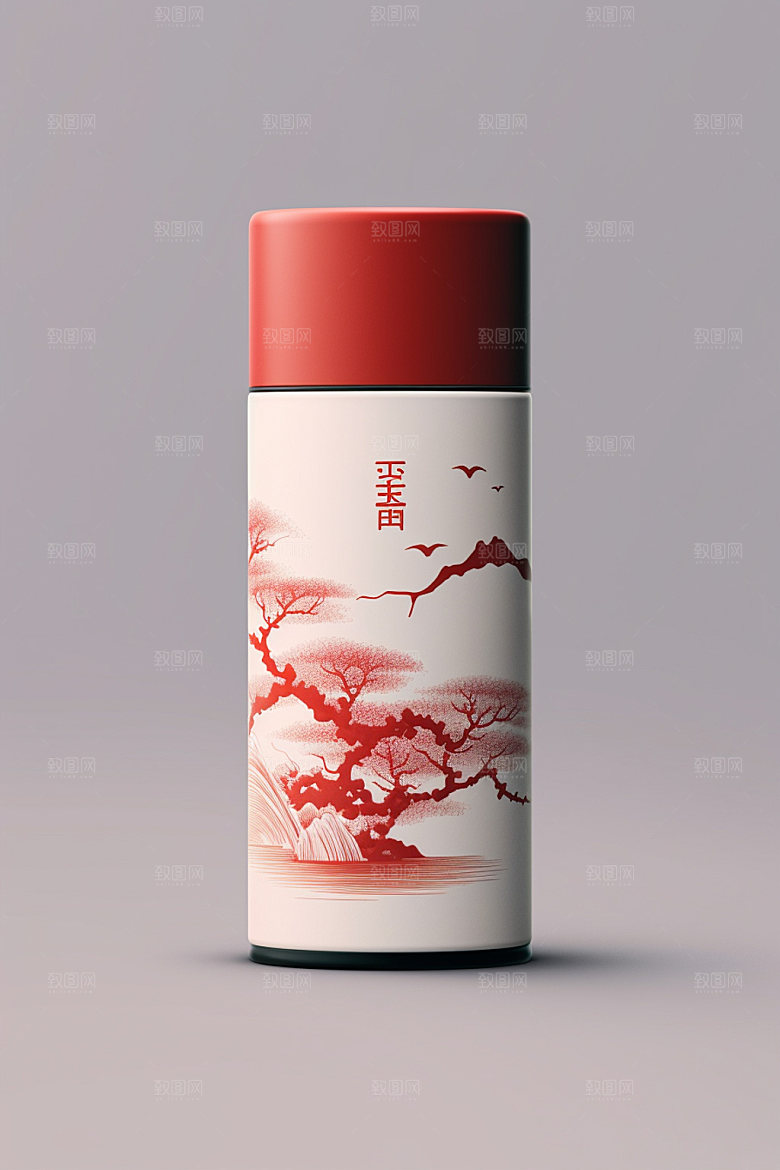 茶叶包装中国风中式模型