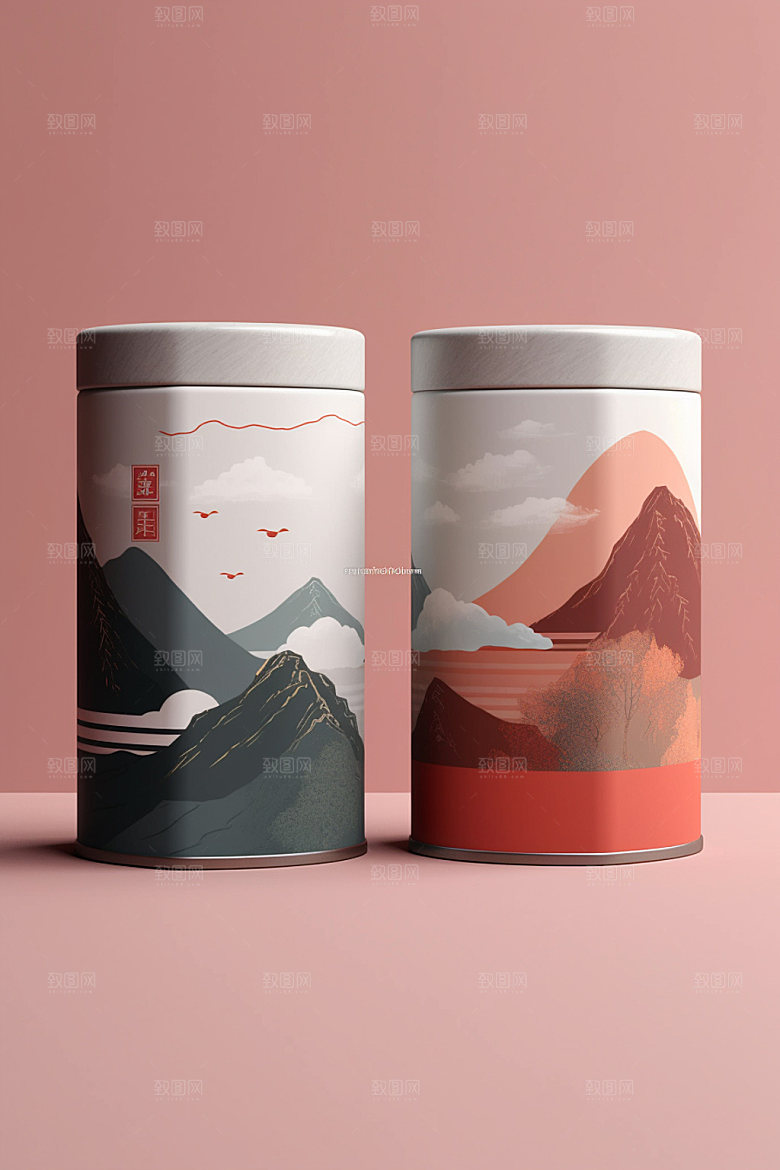 茶叶包装包装设计传统模型
