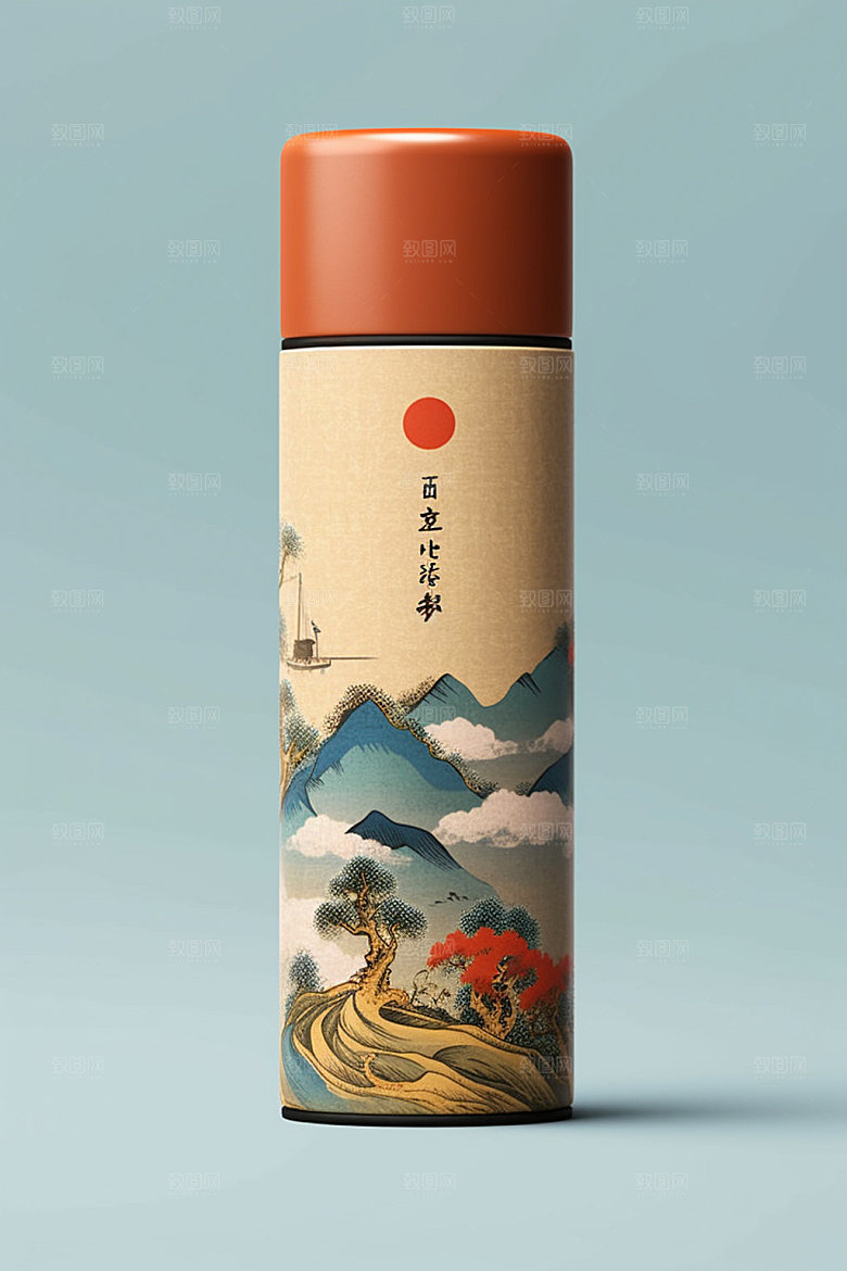 茶叶包装包装设计中式模型