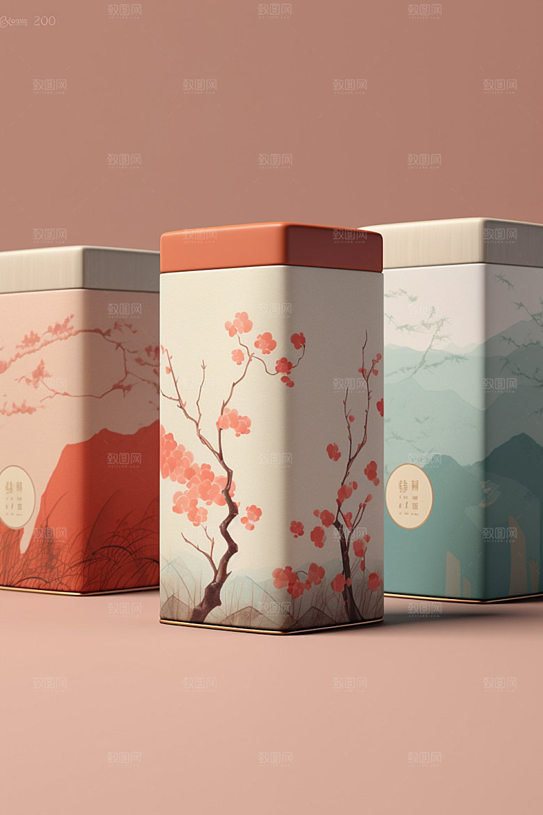 茶叶包装中国风3D模型