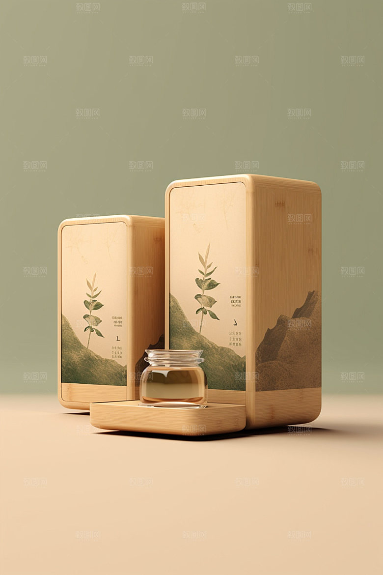 茶叶包装茶叶罐传统模型